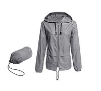 Bumplebee Veste de Pluie pour Femme Imperméable et Respirante Manteaux Imperméable Légère Coupe-vent Veste de Transition avec Capuche pour Cyclisme Camping Randonnée Activité en Plein Air