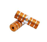 BUMSIEMO Paire de repose-pieds en alliage d'aluminium pour essieu arrière de vélo Orange