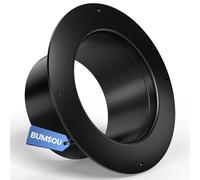 BUMSOU Bride de raccordement Ø 100 mm, Raccord de conduit en ABS pour systèmes de ventilation, raccordement de gaines, salle de bain, cuisine et climatisation, vis incluses