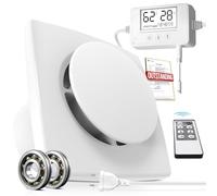BUMSOU VMC Salle de Bain Capteurs d'Humidité et de Température, Minuterie, Ventilation Extracteur dAir avec Affichage Température et Humidité en Temps Réel, Extracteur d'air 100mm avec Télécommande