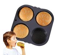 Bun à hamburger, moules à muffins, muffins, moules à pain 4/6 cavités, pain à hamburger - 4 6 cavités silicone hamburger former des plaques de muffin