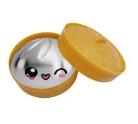 Bun Squeeze Toy - Glitter Stress Reliever for Fun Fidgeting | Soft Slow Rise Foam with Squishys Texture, Cute Food Shape for Adults Students Office Home Travel Party Favors Easter Basket Stuffers