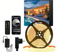 BUNACET Bande LED COB 15 m IP68 étanche 24 V extérieur