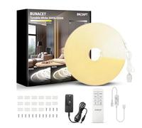 BUNACET Ruban LED Néon Etanche 8M 24V KIT, Bande Neon LED Luminaire Tunable Blanche Chaud Froid 3000K-6500K Dimmable avec Télécommande RF & Alimentation,120 LEDs/M,IP67 Exterieur pour Chambre Cuisine