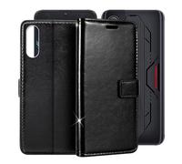 BUNAL Coque pour Cubot X70 (6.58"), Étui Portefeuille en Cuir avec Emplacements pour Cartes et Espèces TPU Souple et Protecteur Fonction Stand Anti-Rayures - Noir