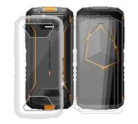 BUNAL Coque pour Doogee S41 Max (5.50") + Verre Trempé(2 Pièces), Case Protection Résistant Aux Chutes et Silicone Souple Housse Anti-Rayures + Film Protecteur - Transparent