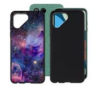 BUNAL Coque pour Fairphone 4 (6.30"), 2 Case Résistant Protection Aux Chutes et Aux Chocs Housse en TPU Étui pour Fairphone 4 - Noir+Coloré