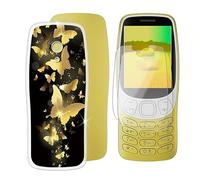 BUNAL Coque pour Nokia 3210 2024 (2.40") + Verre Trempé(2 Pièces), Case Protection Résistant Aux Chutes et Silicone Souple Housse Anti-Rayures + Film Protecteur - Pourri 1
