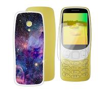 BUNAL Coque pour Nokia 3210 2024 (2.40") + Verre Trempé(2 Pièces), Case Protection Résistant Aux Chutes et Silicone Souple Housse Anti + Protection écran - Coloré