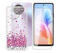 BUNAL Coque pour Oscal Tiger 12 (6.78") + Protecteur d'écran, Étui Anti-Collision Souple Silicone Case Résistant Aux Chutes Coque en TPU + 9H Verre écran Film Protection - Plein d'amour