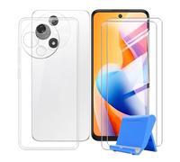BUNALFaa Coque pour Alcatel V3 Classic 5G (6.67") + 2 Pack HD Verre Trempé, Phone Case Cover Étui Souple Silicone Housse Protection Bumper avec Support pour Téléphone Portable
