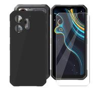 BUNALFaa Coque pour Blackview Oscal Marine 3 (6.56") + Protecteur d'écran, Black Étui Anti-Collision Souple Silicone Case Coque en TPU + 9H Verre écran Film Protection -Clear