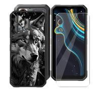 BUNALFaa Coque pour Blackview Oscal Marine 3 (6.56") + Protecteur d'écran, Black Étui Anti-Collision Souple Silicone Case Coque en TPU + 9H Verre écran Film Protection -Tigre Noir