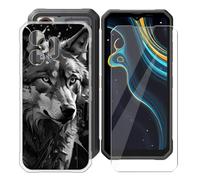 BUNALFaa Coque pour Blackview Oscal Marine 3 (6.56") + Protecteur d'écran, Transparent Étui Anti-Collision Souple Silicone Case Coque en TPU + 9H Verre écran Film Protection -Tigre Noir