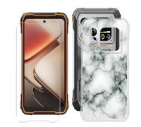 BUNALFaa Coque pour Blackview Xplore X1 (6.78") + Protecteur d'écran, Transparent Étui Anti-Collision Souple Silicone Case Coque en TPU + 9H Verre écran Film Protection -Motif de Pierre