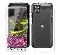 BUNALFaa Coque pour Crosscall Core M6E (5.99") + avec Verre Trempé HD Protections d'écran, Phone Case Cover Étui Souple Silicone Clear TPU Housse Protection Bumper - Plusieurs cœurs