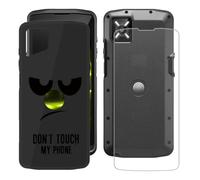 BUNALFaa Coque pour Crosscall Core M6E (5.99") + Protecteur d'écran, Black Étui Anti-Collision Souple Silicone Case Coque en TPU + 9H Verre écran Film Protection -Regarde - toi