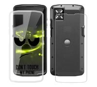BUNALFaa Coque pour Crosscall Core M6E (5.99") + Protecteur d'écran, Transparent Étui Anti-Collision Souple Silicone Case Coque en TPU + 9H Verre écran Film Protection -Regarde - toi