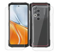 BUNALFaa Coque pour Doogee Blade20 Turbo (6.60") + HD Verre Trempé Protections d'écran, Phone Case Cover Étui Souple Silicone Clear Transparent TPU Housse Protection Bumper+Film Protection