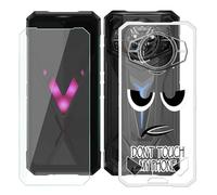 BUNALFaa Coque pour Doogee S200 Plus (6.72") + avec Verre Trempé HD Protections d'écran, Phone Case Cover Étui Souple Silicone Clear TPU Housse Protection Bumper - Ne me Laisse Pas