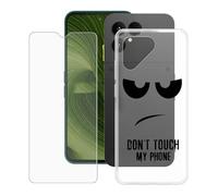 BUNALFaa Coque pour Fairphone 6 (6.31") + Protecteur d'écran, Transparent Étui Anti-Collision Souple Silicone Case Coque en TPU + 9H Verre écran Film Protection -Regarde - toi