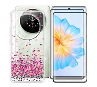 BUNALFaa Coque pour FOSSiBOT S3 Pro (6.67") + 2 Pack HD Verre Trempé, Phone Case Cover Étui Souple Silicone Housse Protection Bumper+Écran Film Protection - Plein d'amour