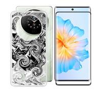 BUNALFaa Coque pour FOSSiBOT S3 Pro (6.67") + Protecteur d'écran, Étui Anti-Collision Souple Silicone Case Résistant Aux Chutes Coque en TPU + 9H Verre écran Film Protection - Encre