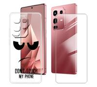 BUNALFaa Coque pour Infinix Note 50 4G (6.78") + Protecteur d'écran, Transparent Étui Anti-Collision Souple Silicone Case Coque en TPU + 9H Verre écran Film Protection -Regarde - toi