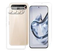 BUNALFaa Coque pour Nubia Air (6.78") + Protecteur d'écran, Transparent Étui Anti-Collision Souple Silicone Case Coque en TPU + 9H Verre écran Film Protection -Clear