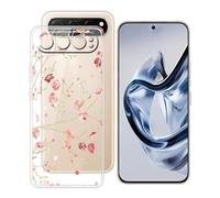 BUNALFaa Coque pour Nubia Air (6.78"), Transparent Souple Silicone TPU Bumper Case Anti-Rayures et Aux Chutes Housse Étui pour Nubia Air -Fleurs Roses