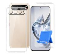 BUNALFaa Coque pour Nubia Air (6.78") + Verre Trempé (2 Pièces), Case Protection Résistant Aux Chutes et Silicone Souple Housse avec Support pour Téléphone Portable - Transparent