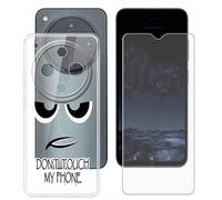 BUNALFaa Coque pour Nubia P9 Pro 5G (6.7") + avec Verre Trempé HD Protections d'écran, Phone Case Cover Étui Souple Silicone Clear TPU Housse Protection Bumper - Ne me Laisse Pas