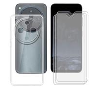 BUNALFaa Coque pour Nubia P9 Pro 5G (6.7") + Protecteur d'écran (3 Pièces), Transparent Étui Anti-Collision Souple Silicone Case Coque en TPU + 9H Verre écran Film Protection -Clear
