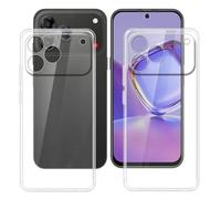BUNALFaa Coque pour Nubia V80 Design (6.75"), (2 Pièces) Transparent Souple Silicone TPU Bumper Case Anti-Rayures et Aux Chutes Housse Étui pour Nubia V80 Design