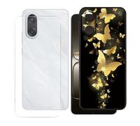 BUNALFaa Coque pour OnePlus Nord CE5 (6.77") + avec Verre Trempé Écran HD Protection Film, Phone Case Cover Étui Souple Silicone Black TPU Housse Protection Bumper - Reprendre Le rêve