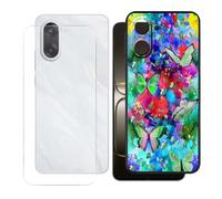 BUNALFaa Coque pour OnePlus Nord CE5 (6.77") + avec Verre Trempé Écran HD Protection Film, Phone Case Cover Étui Souple Silicone Black TPU Housse Protection Bumper - Le rêve en Couleur