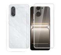 BUNALFaa Coque pour OnePlus Nord CE5 (6.77") + HD Verre Trempé Protections d'écran, Phone Case Cover Étui Souple Silicone Clear Transparent TPU Housse Protection Bumper+Film Protection