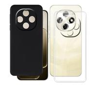 BUNALFaa Coque pour Oppo F31 Pro 5G (6.57"), Transparent + Black (2 Pièces) Souple Silicone TPU Bumper Case Anti-Rayures et Aux Chutes Housse Étui pour Oukitel WP200 Pro