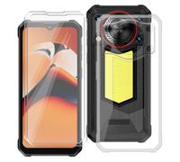 BUNALFaa Coque pour Oukitel WP53 Pro (6.52") + Protecteur d'écran (2 Pièces), Transparent Étui Anti-Collision Souple Silicone Case Coque en TPU + 9H Verre écran Film Protection -Clear