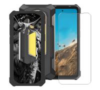 BUNALFaa Coque pour Ulefone RugKing 5 Pro (6.78") + avec Verre Trempé Écran HD Protection Film, Phone Case Cover Étui Souple Silicone Black TPU Housse Protection Bumper - Tigre Noir