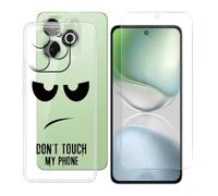 BUNALFaa Coque pour Umidigi G9x (6.75") + Protecteur d'écran, Transparent Étui Anti-Collision Souple Silicone Case Coque en TPU + 9H Verre écran Film Protection -Regarde - toi