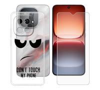 BUNALFaa Coque pour Vivo IQOO 15 Honor of Kings (6.85") + Protecteur d'écran, Transparent Étui Anti-Collision Souple Silicone Case Coque en TPU + 9H Verre écran Film Protection -Regarde - toi