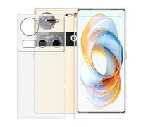 BUNALFaa Coque pour ZTE Mubia Z70S Ultra (6.85") + Protecteur d'écran, Transparent Étui Anti-Collision Souple Silicone Case Coque en TPU + 9H Verre écran Film Protection -Clear