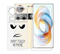 BUNALFaa Coque pour ZTE Nubia Z70S Ultra (6.85") + avec Verre Trempé HD Protections d'écran, Phone Case Cover Étui Souple Silicone Clear TPU Housse Protection Bumper - Ne me Laisse Pas