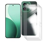 BUNALFaa pour Oppo Reno 14 FS 5G (6.57") Verre Trempé,Protecteur D'écran,(5 Pièces) HD Résistant Aux Rayures de Protection Anti-Rayures Protection Film