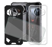 BUNALFaa téléphone de Coque et Verre trempé pour Doogee S200 E 6.72" | Inclus 2 Piece Protection écran Dureté 9H - Étui Souple Silicone TPU Protection Housse Transparent et Noir et 2 Piece