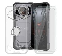 BUNALFaa téléphone de Coque et Verre trempé pour Doogee S200 E 6.72" | Verre blindé Écran HD Dureté 9H - Résistant au chute - Support - Étui Souple Silicone TPU Légère Protection Housse,