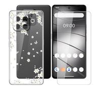 BUNALFaa téléphone de Coque et Verre trempé pour Gigaset GS6 Pro 6.67" | Écran HD Dureté 9H Résistant au chute - Étui Souple Silicone TPU Légère Protection Housse Transparent - WM91