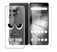 BUNALFaa téléphone de Coque et Verre trempé pour Gigaset GS6 Pro 6.67" | Écran HD Dureté 9H Résistant au chute - Étui Souple Silicone TPU Légère Protection Housse Transparent - DUO1