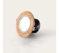 BUNCC Spots LED Plafonnier Allée en Bois Massif Plafond Encastré Downlight 3W 5W 7W Trou Lumière Cuivre Couloir Intérieur Allée Spot Découpe Trou Taille: 75-85 mm